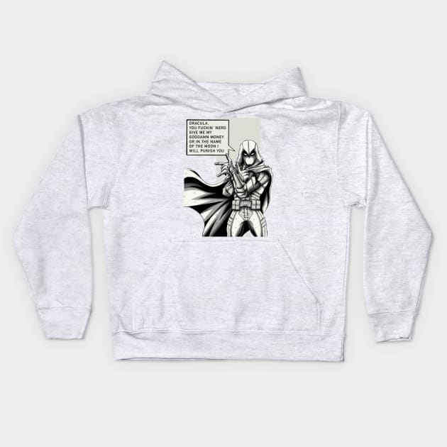 MOON KNIGHT Kids Hoodie by Zoe Grave